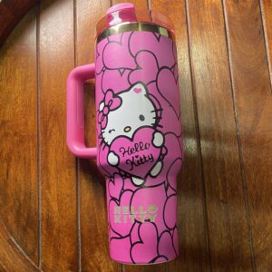 كوب حراري بتصميم لطيف بلون وردي