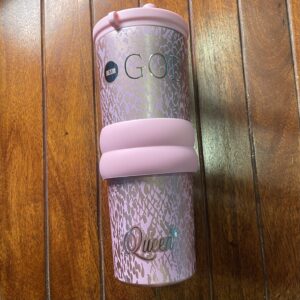 كوب حراري أنيق بتصميم وردي ملكي