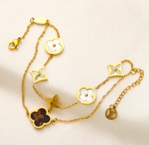 سوار الزهور الفاخرة بتصميم مزدوج